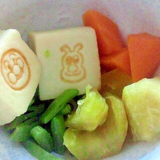 【幼児食】アンパンマンの高野豆腐で☆簡単煮物